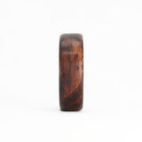 cocobolo ring with carbon fiber sleeve front view