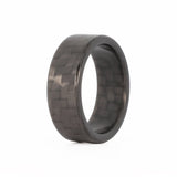 High Gloss Carbon Fiber Weave Ring