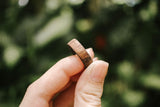 A koa wood wedding ring