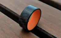 Orange Glow Ring with Carbon Fiber Overhead View