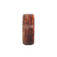 Koa wood, walnut wood, cocbolo wood and rosewood ring front view