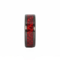 Carbon Fiber Ring with Red Carbon Fiber Inlay Head ON