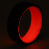 Red Glowing Ring with Carbon Fiber Glowing