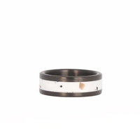 Terrazzo Ring For Men with Carbon Fiber Rails and Interior Laying Flat