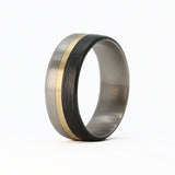 Titanium and Gold Men's wedding ring