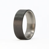 Men's Titanium Wedding Ring with Carbon Fiber Exterior