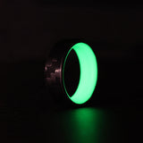 Carbon Fiber Green Glow Ring Glowing