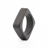 Square Carbon Fiber Wedding Ring