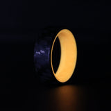 Orange Glow Ring with Carbon Fiber Glowing