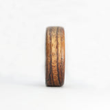 Zebra Wood Ring with Carbon Fiber Sleeve Front View